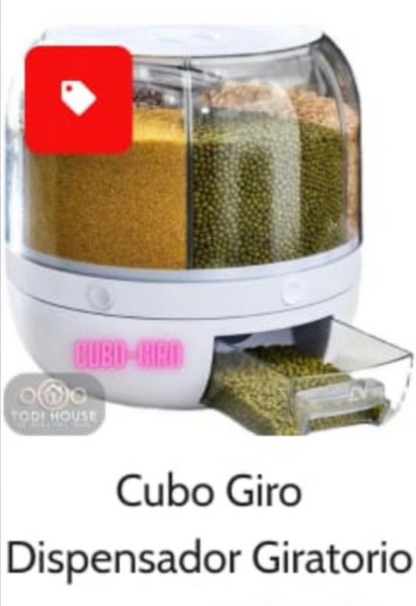 Dispensador de Granos, Cubo Giro